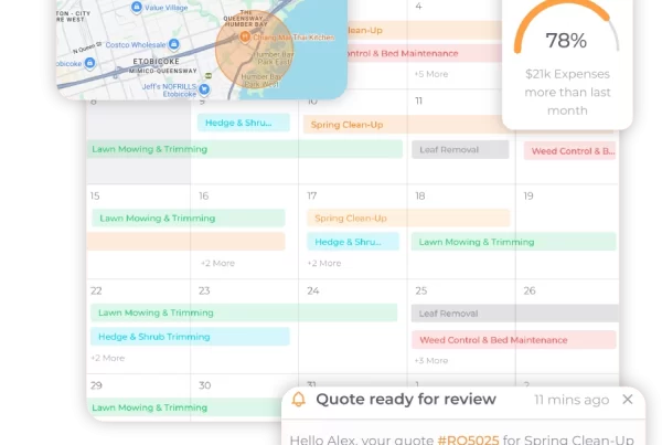 ServiceDeck landscaping dispatch dashboard for crew coordination