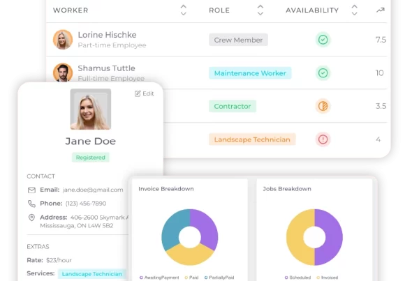 ServiceDeck time tracking and labor visibility for landscaping schedules